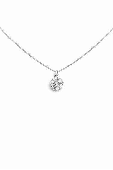 Collana Promesse Donna in Oro bianco Diamante 0.17 Ct CPQ10 - CPQ10